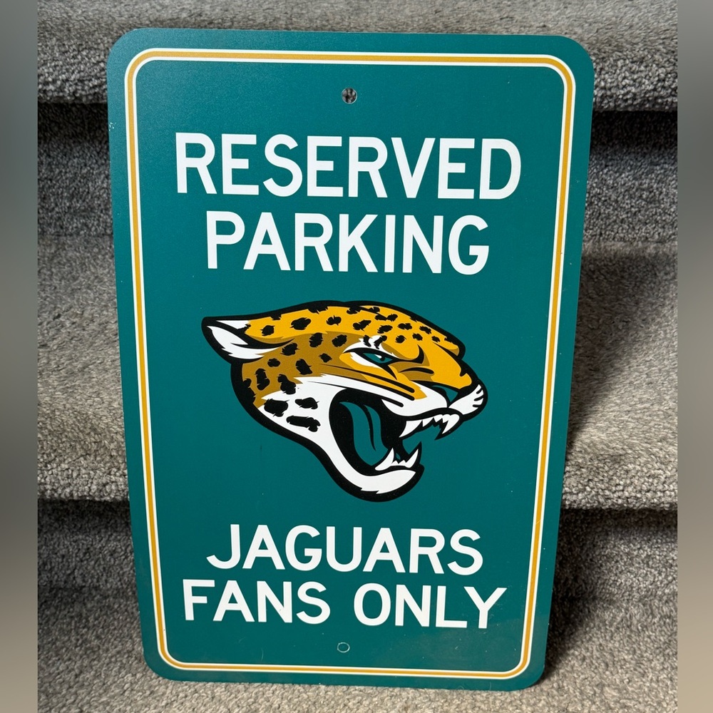 NFL Jaguars Reserved Parking Sign - Teal and Gold 🏈🏟️📣